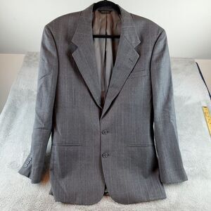 Perry Ellis Sport Coat Mens 40 Gray Window USA‎ Wool Jacket Blazer
